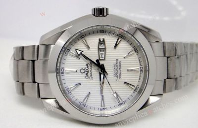 Omega Seamaster Replica Aqua Terra Co-Axial Watch - White Dial 44mm